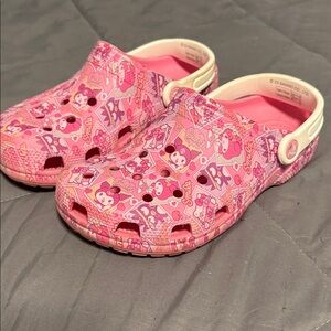 Sanrio Pink My Melody Printed Slip-On Crocs with White Strap